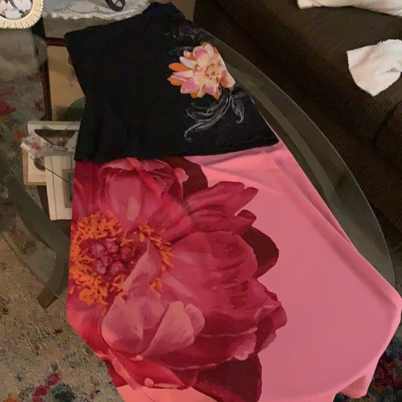 Express Tropical Flower Off Shoulder Shelf Bra Tank & Long Skirt*M - Picture 7 of 11